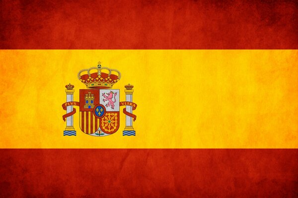 The Spanish flag is red with yellow