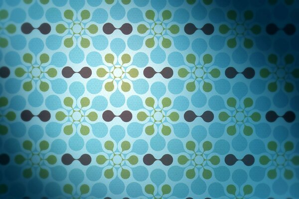 Pattern flowers. Blue background