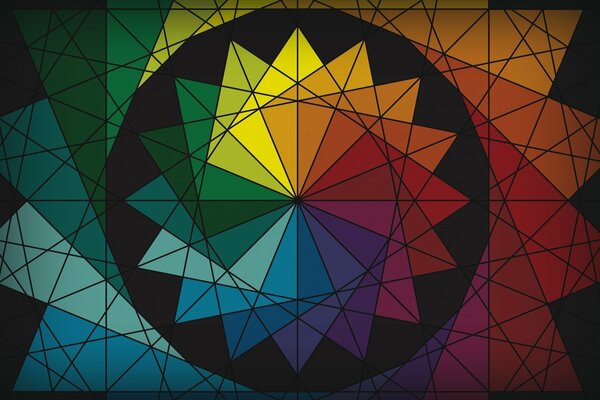 Kaleidoskop alle Farben des Regenbogens