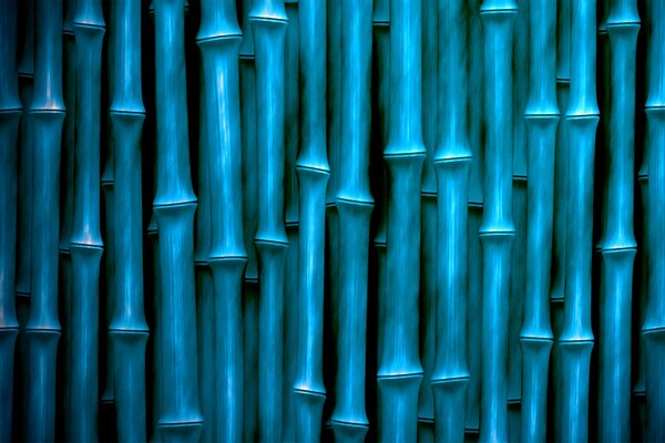 Abstraction in the form of a blue reed