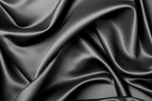 Shiny silk of dark gray color