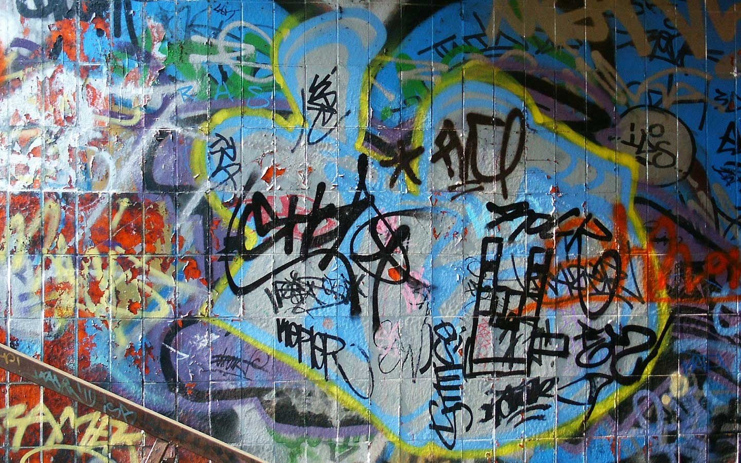 fond peinture mur graffiti nerd