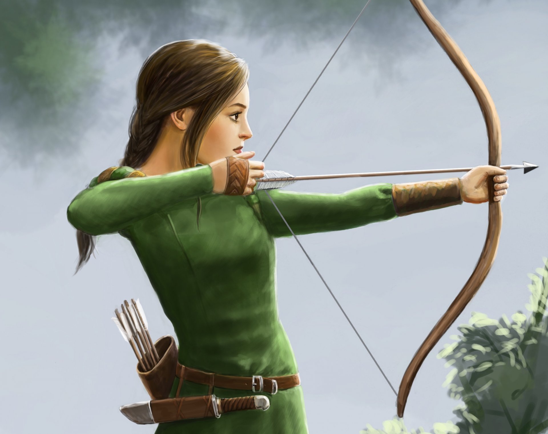 art précurseur de la chronique katrina fille archer arc profil