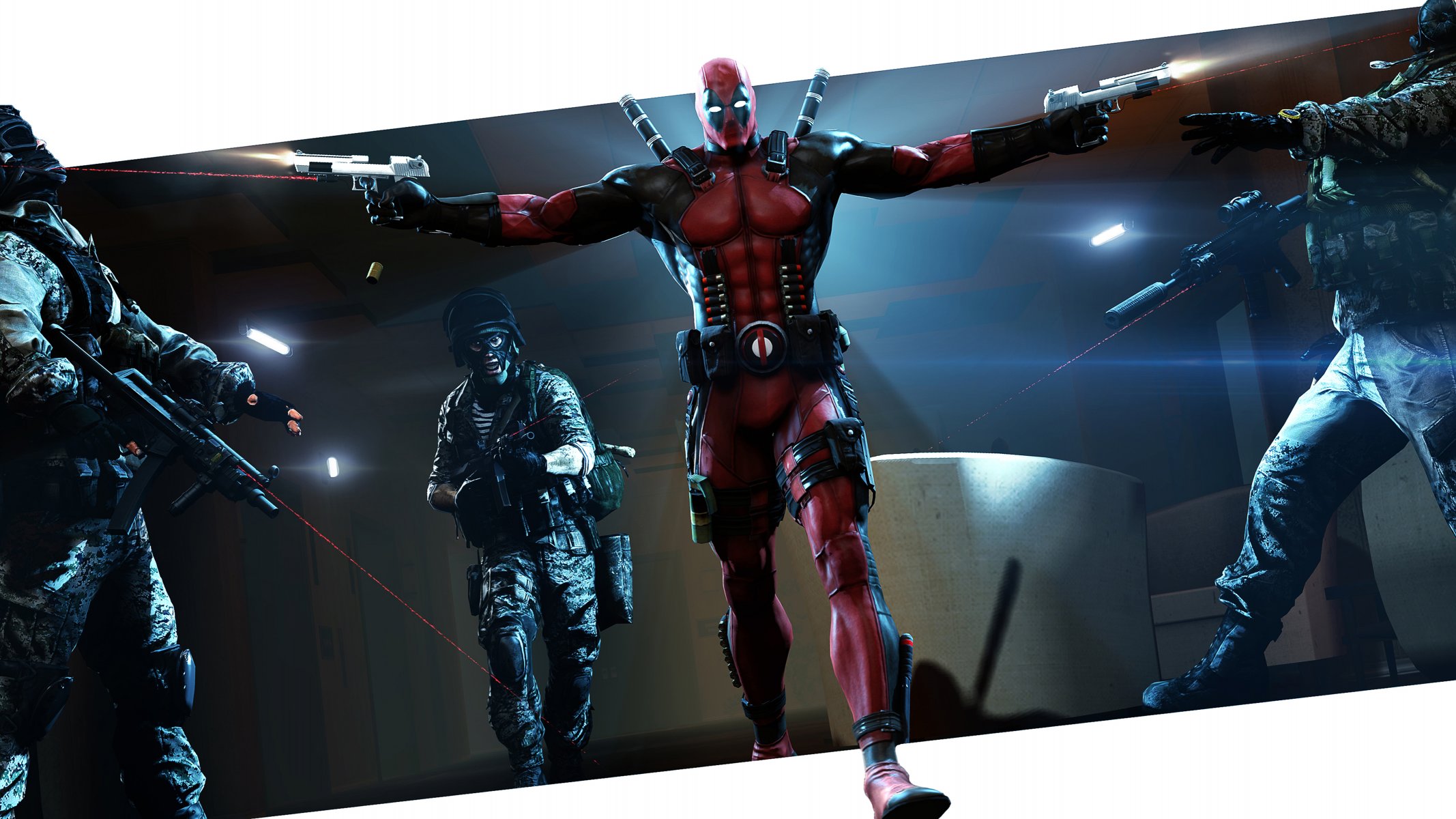 deadpool wade wilson fumetti soldati fucili d assalto pistole eroe cattivo mercenario maschera costume