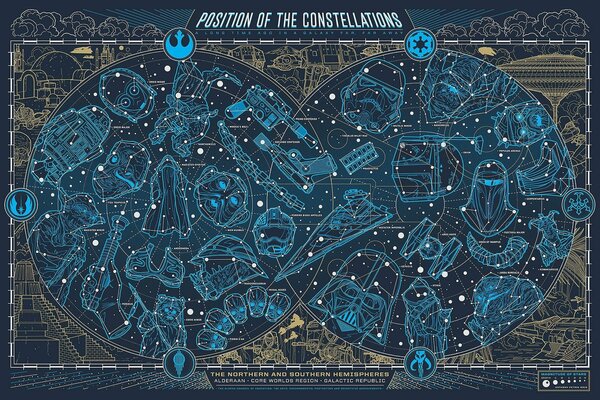 Mappa delle costellazioni basate su Star Wars