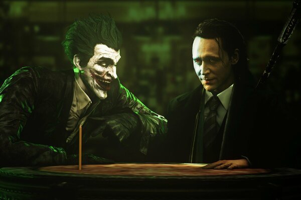 Le joker de Loki tente de tromper hiddleston