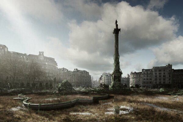 London , Stadtbild mit Kunstobjekt