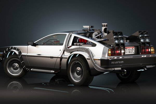 The time machine from the movie Back to the Future 