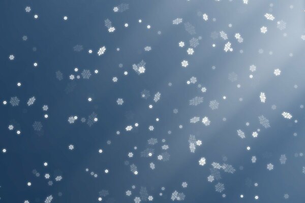 Snowflakes and bright particles! Stylish rays