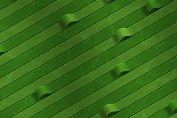 Green stripes with ribbon bends