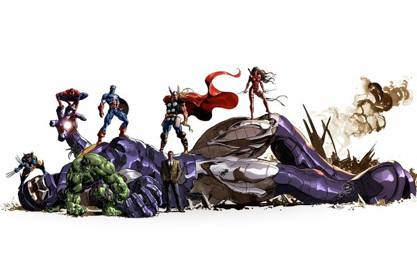 Spider-Man, Thor, Hulk, Capitán América, Wolverine y Wonder Woman son superhéroes de Marvel Comics