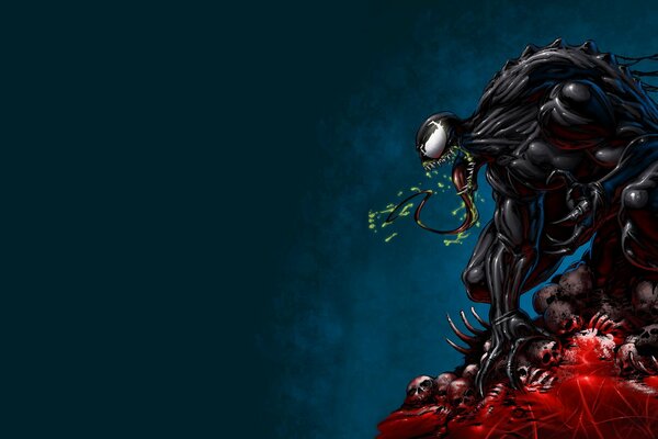 Fumetto Venom su sfondo scuro
