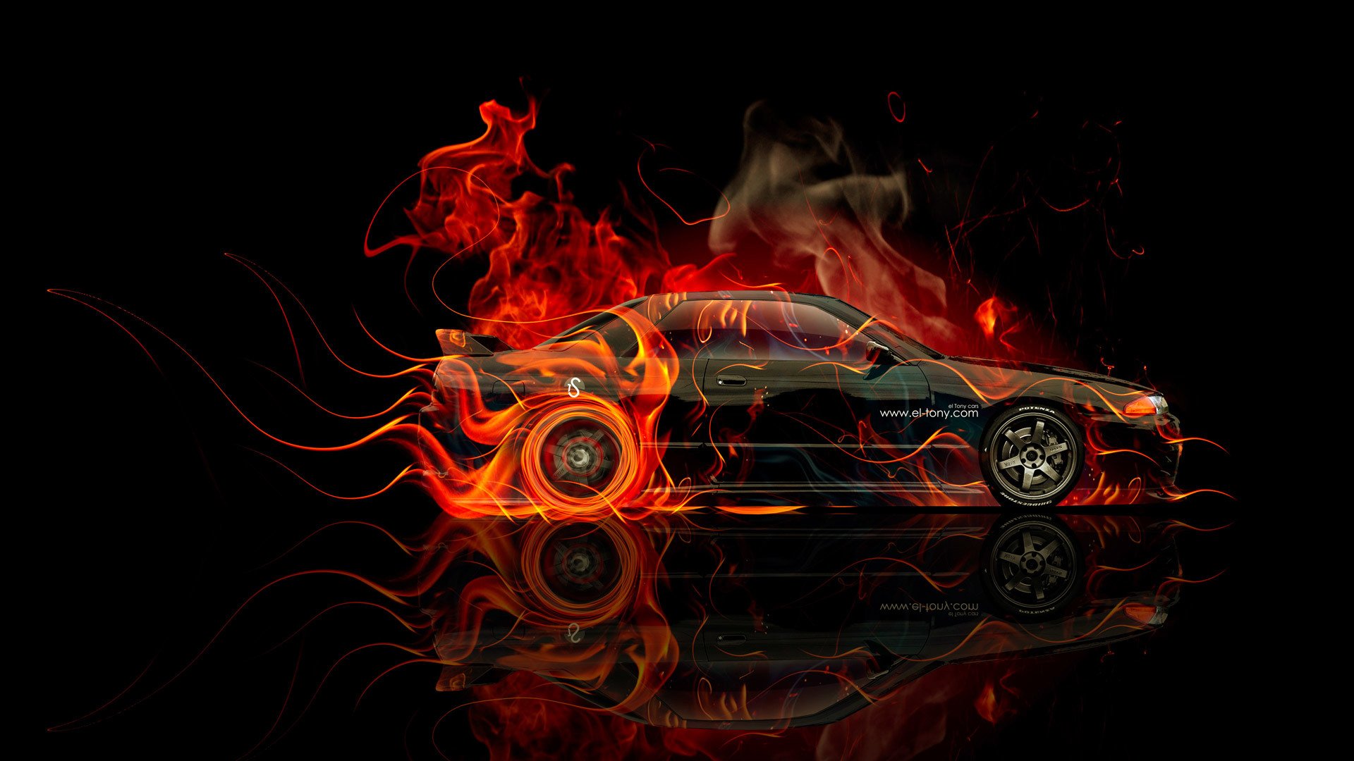 tony kohan nissan horizon gtr r32 fire orange black side jdm el tony cars photoshop wallpaper art design nissan skyline gtr r32 fire car fire car side view background art 2014