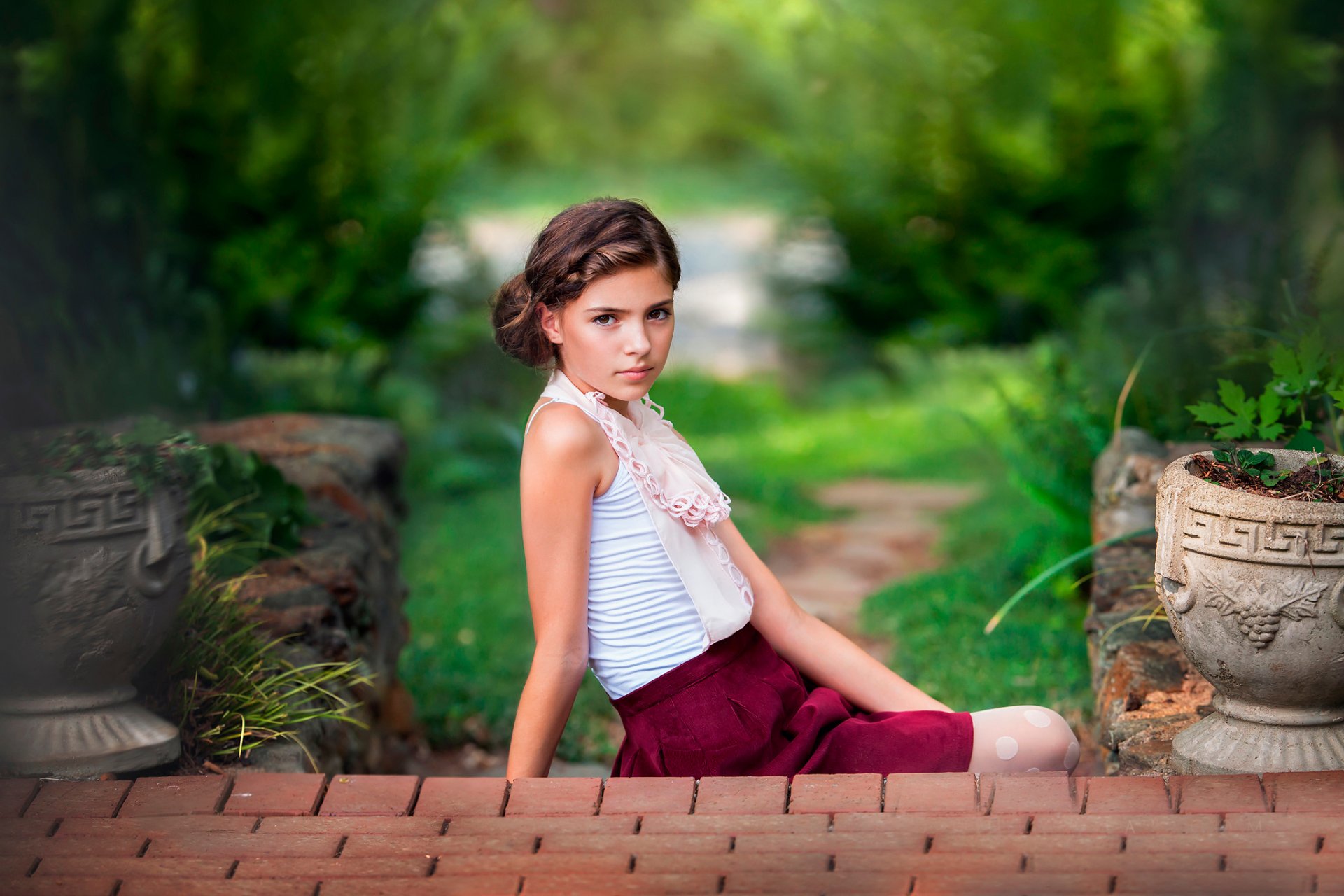 jardin fille photographie d enfants marches été