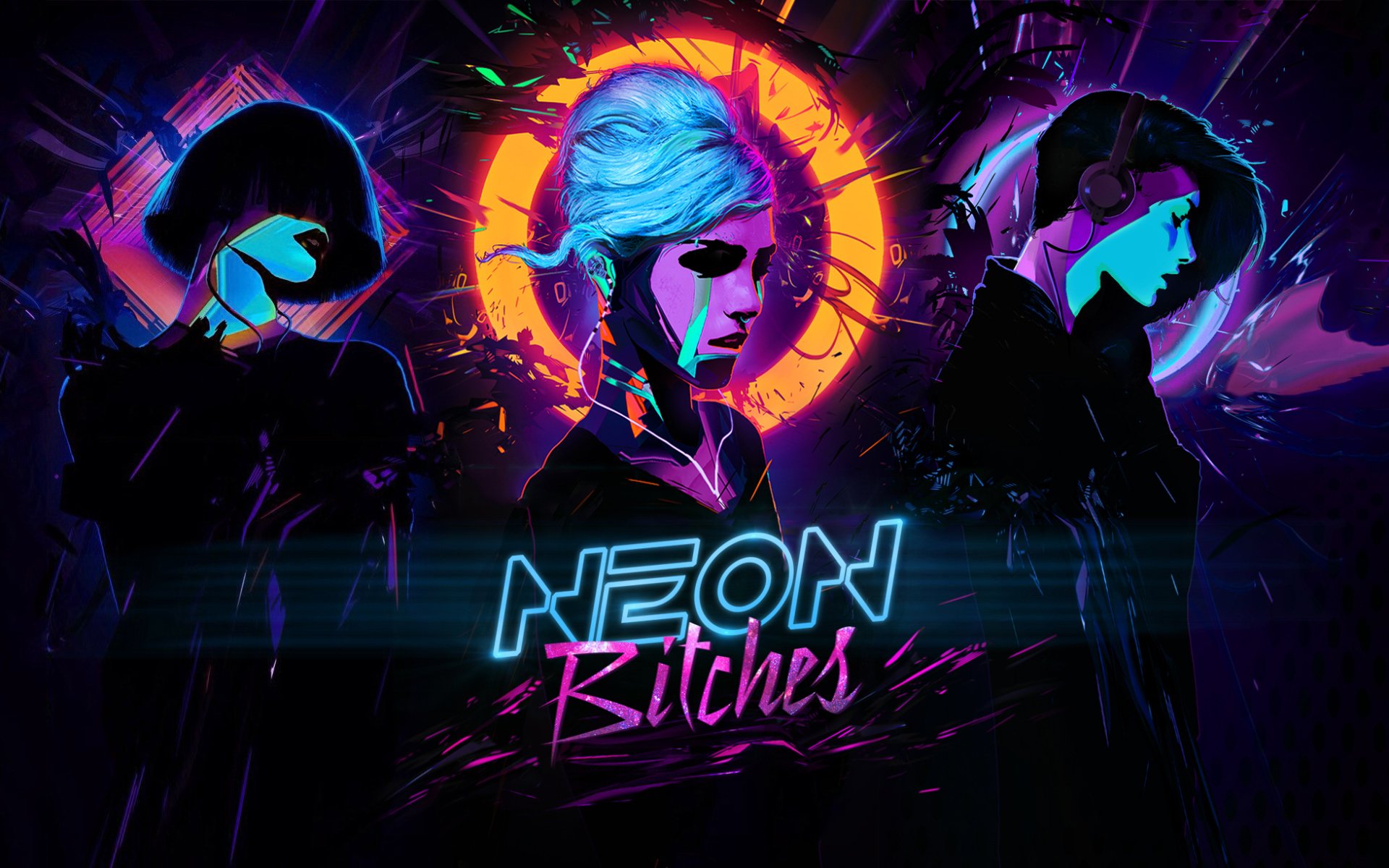 neon suki synthwave suka dziewczyna muzyka cyberpunk