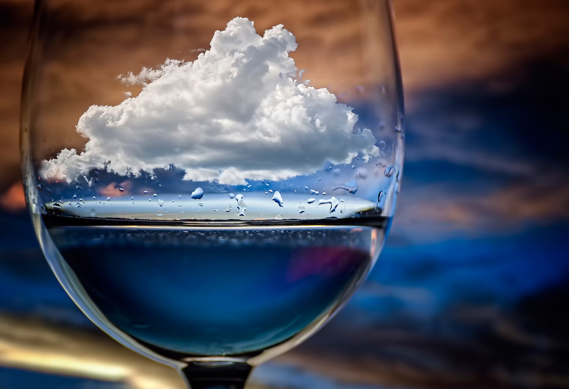 wolke im glas makro glas wolke