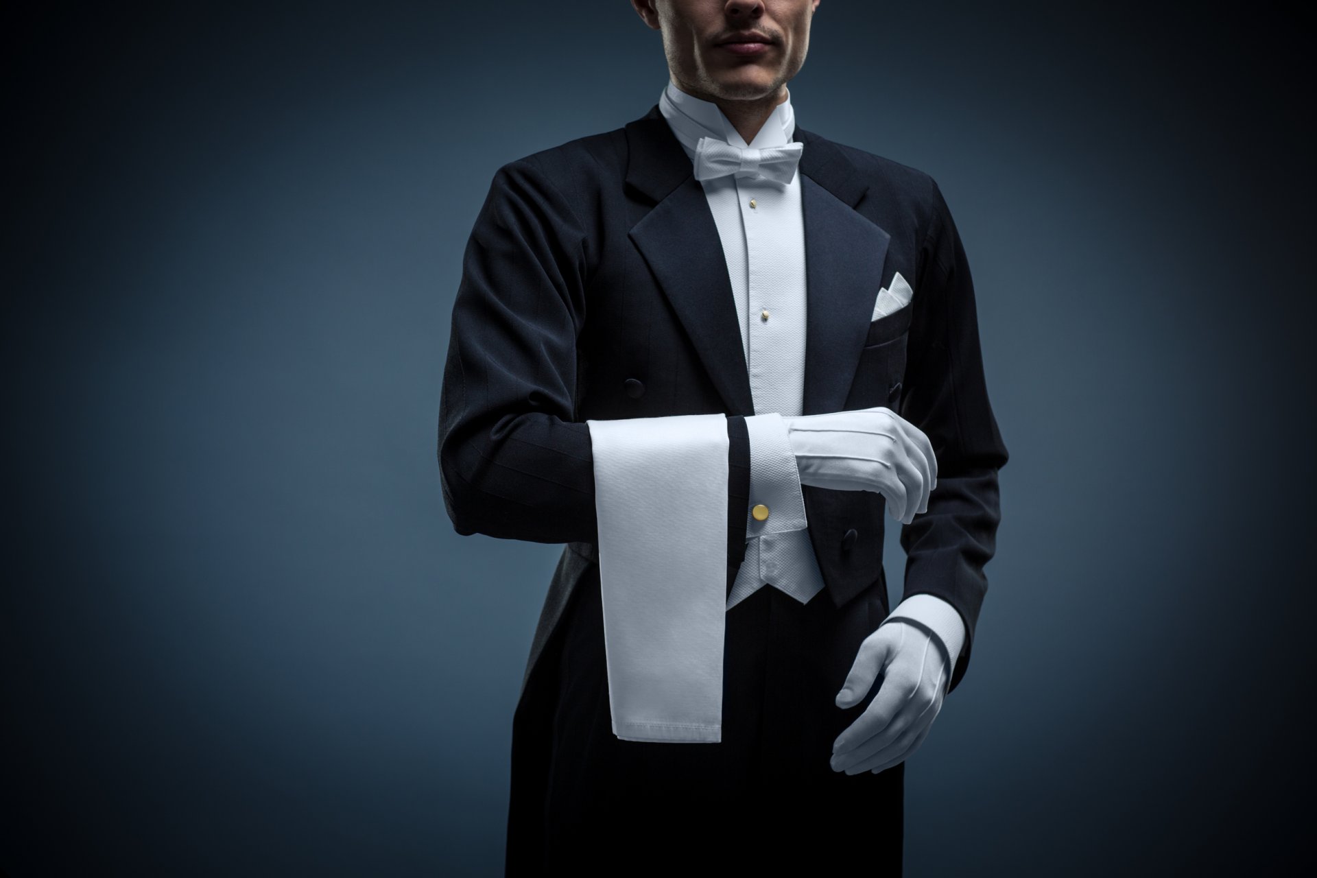 butler uniform elegant man