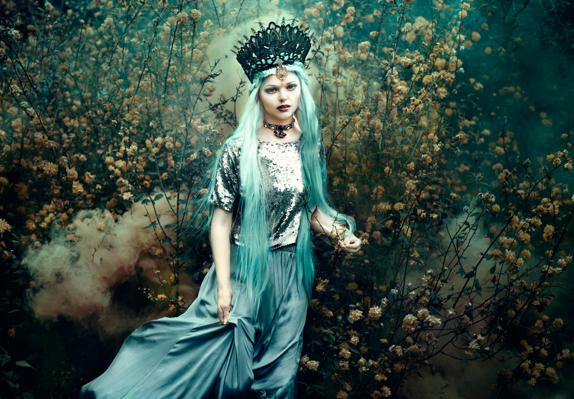 bella kotak girl flower smoke dress in the wandering garden