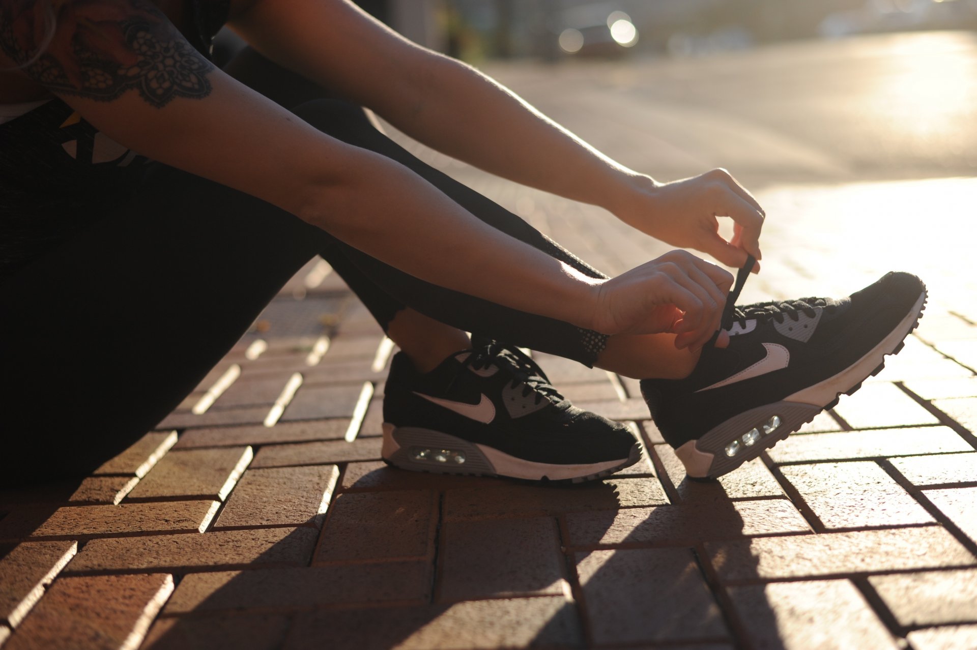 nike baskets coucher de soleil