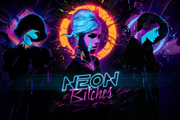 Festa musicale al neon per ragazze