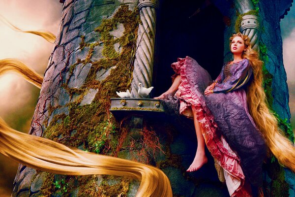 Taylor Swift nel personaggio di Rapunzel