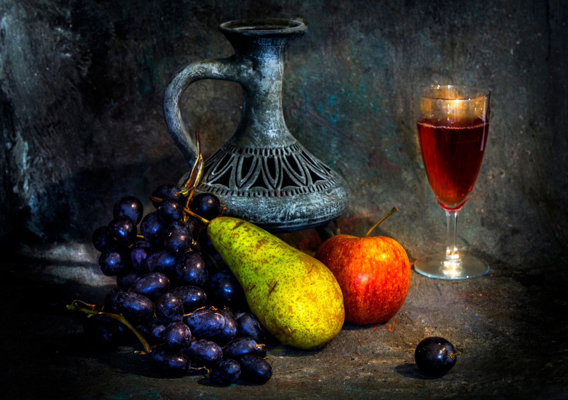 the empty vessel pitcher wine fruit