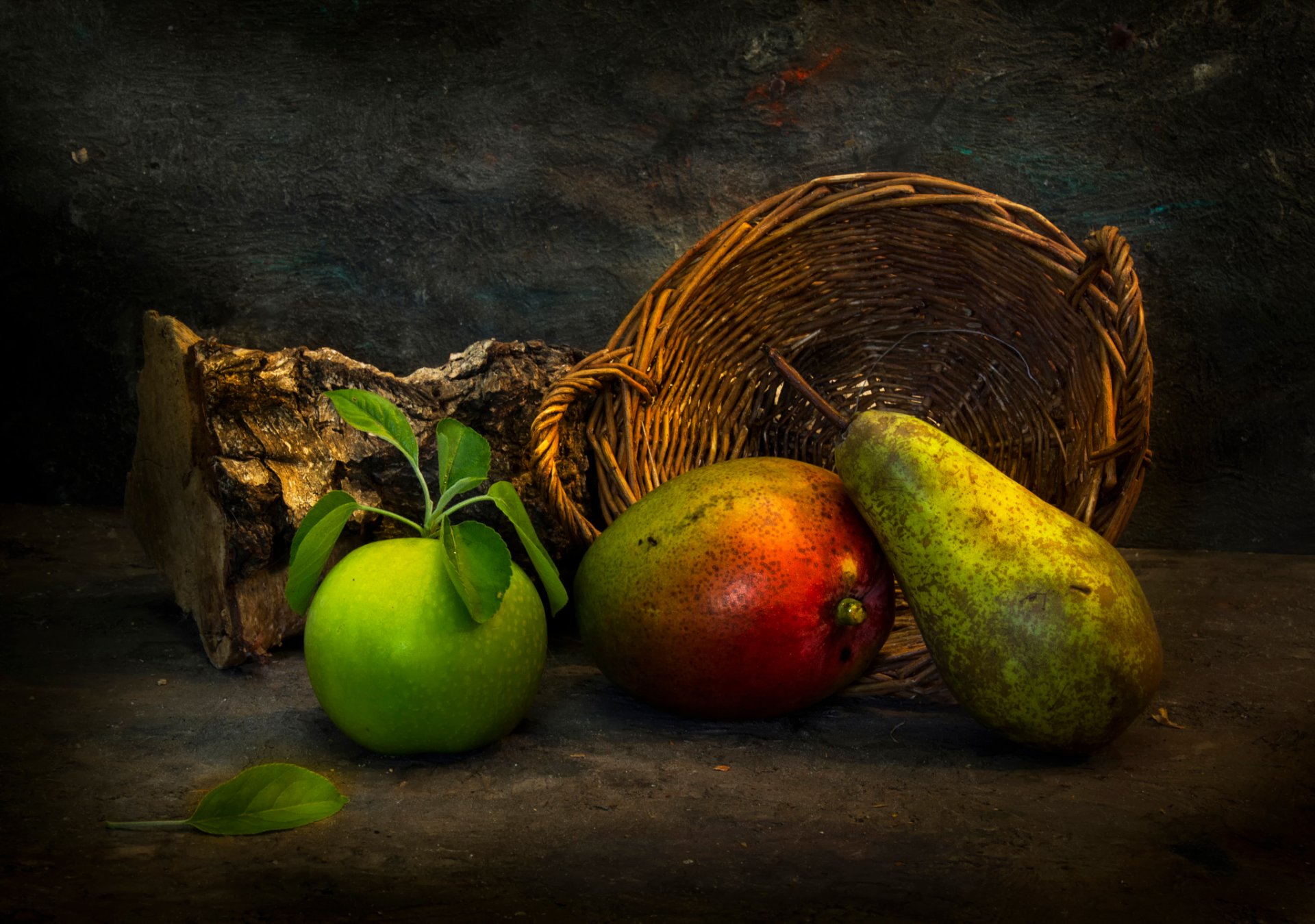 todo su tiempo fruta cesta madera