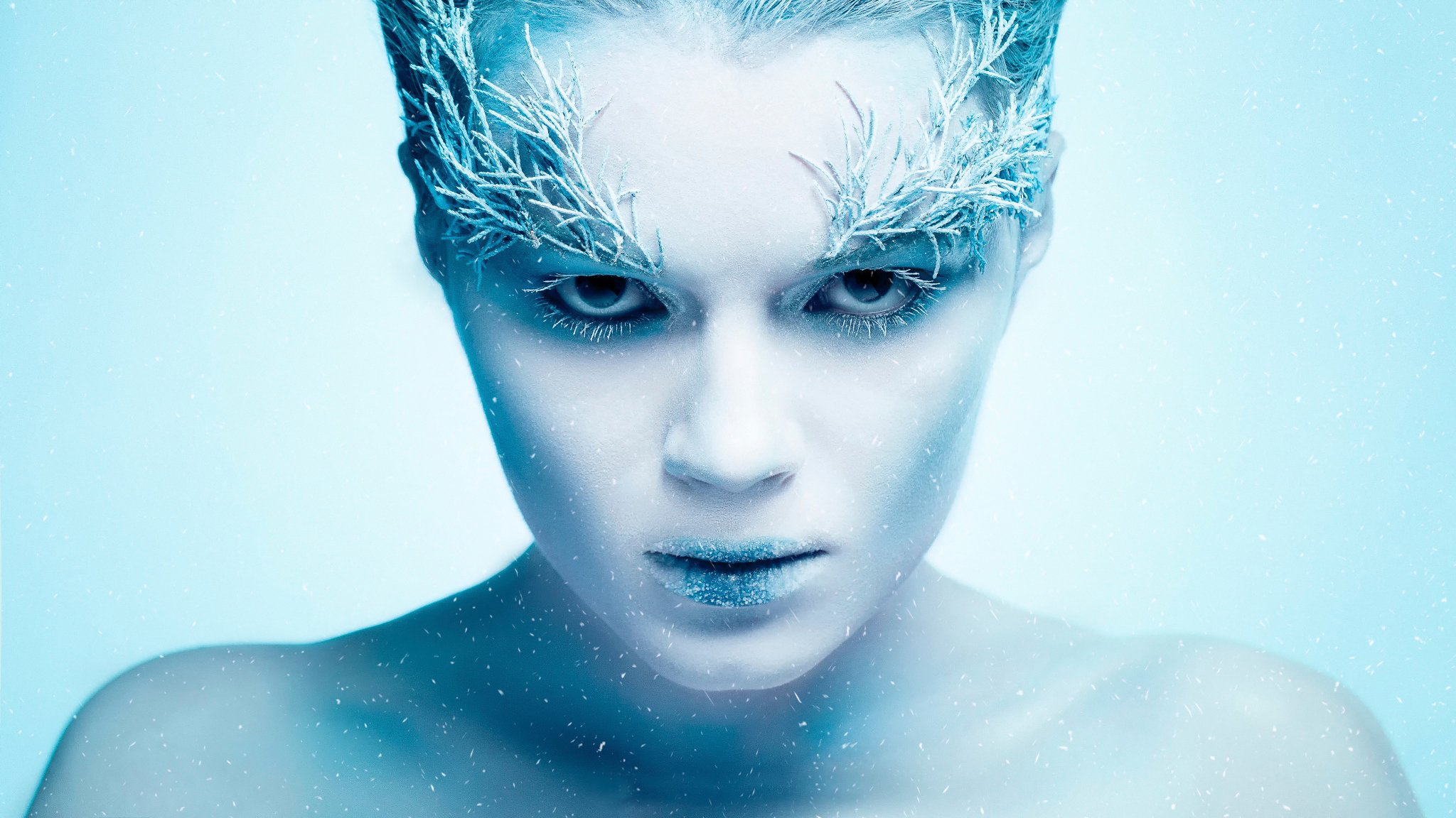 ice queen portrait snow frost