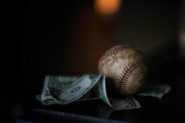 The ball on dollar bills