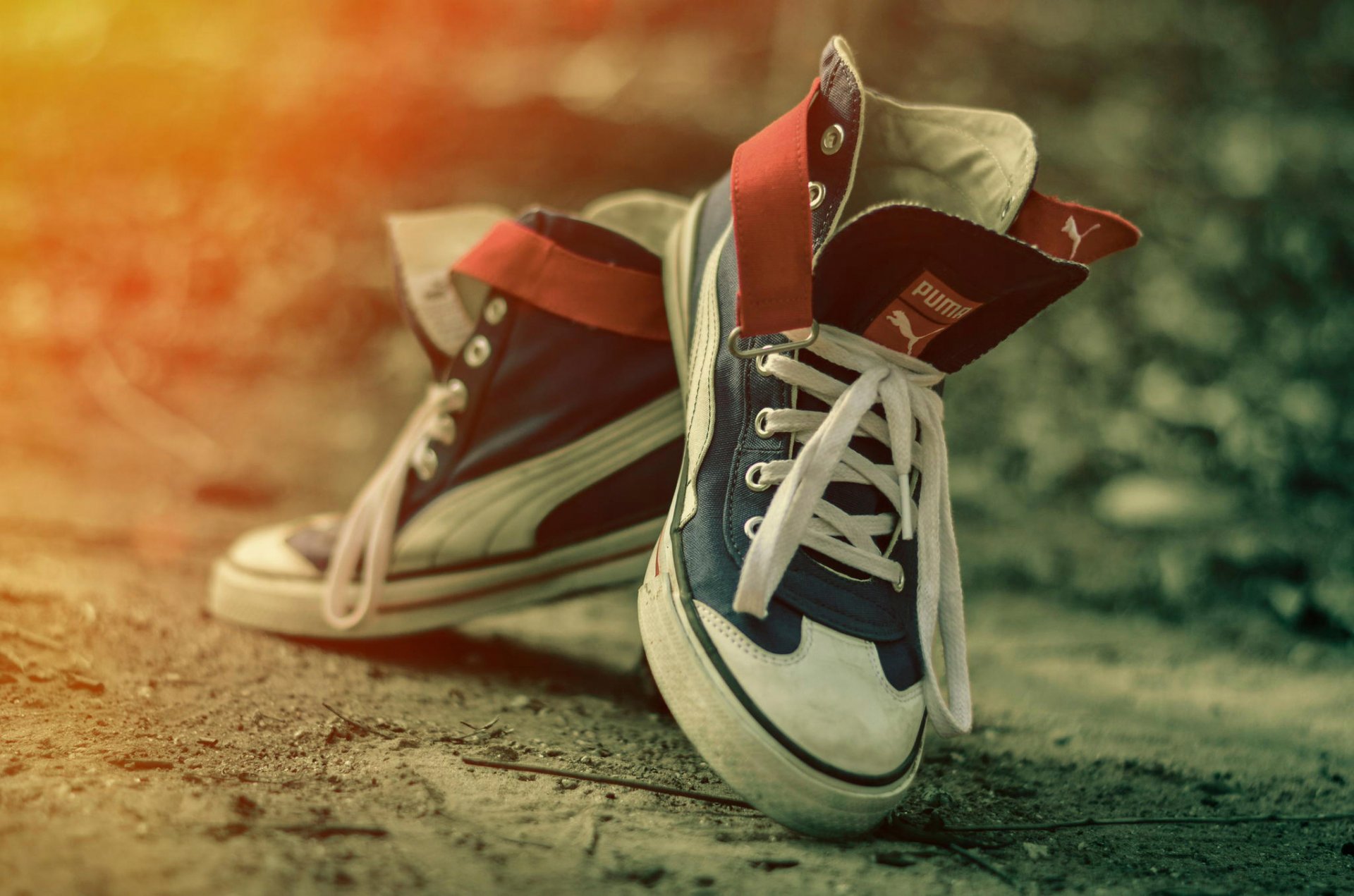 r baskets chaussures bokeh