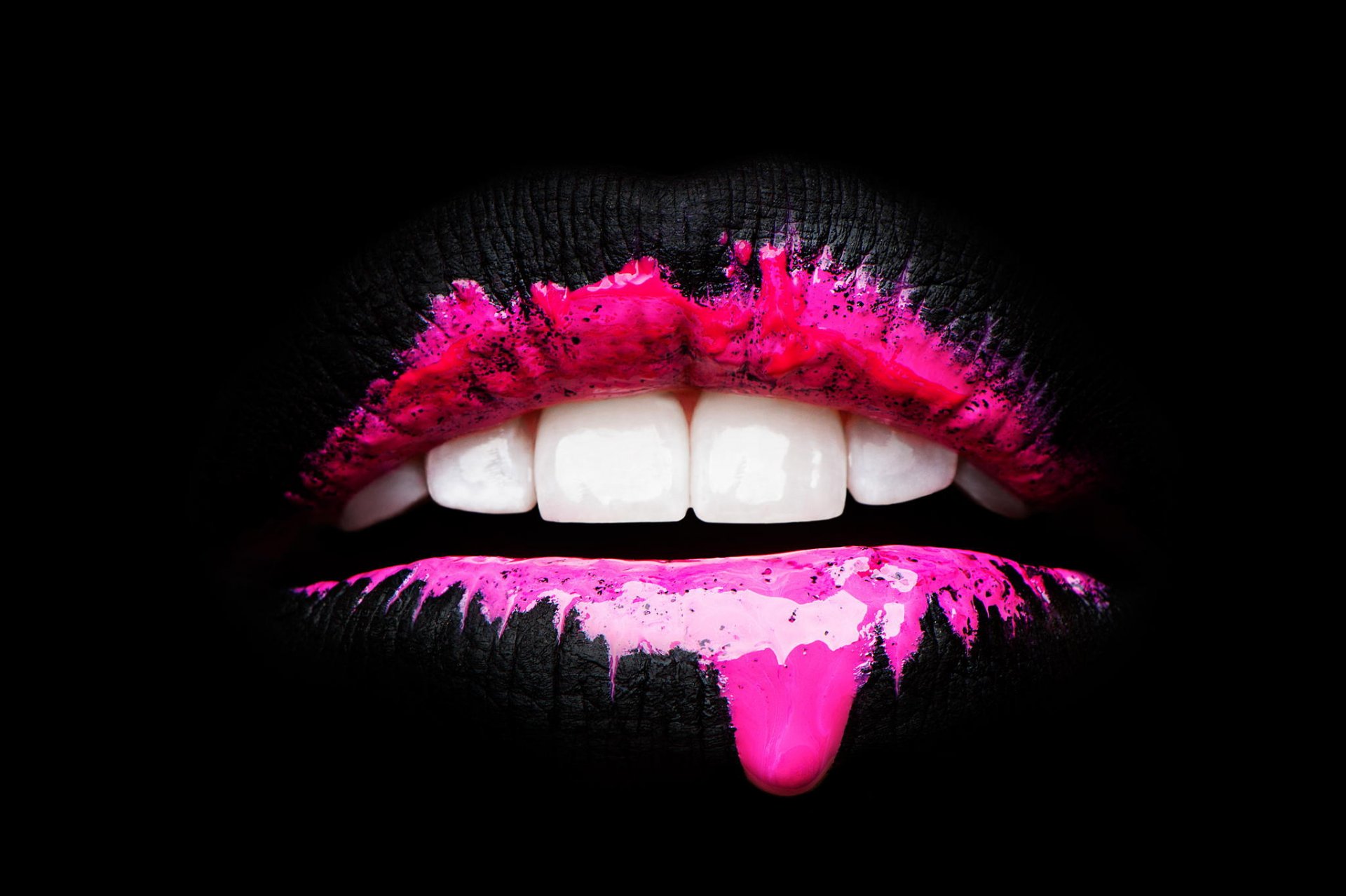 labios dientes moda estilo rosa gota