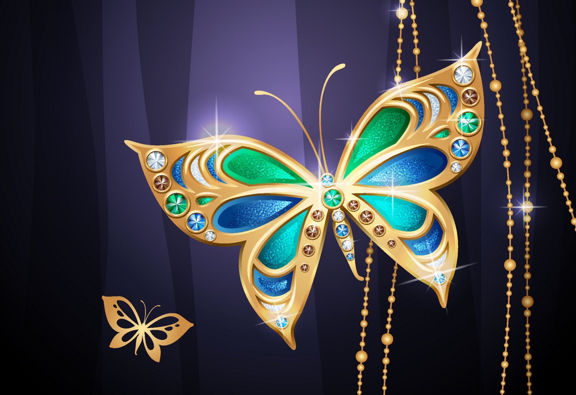 background beads butterfly