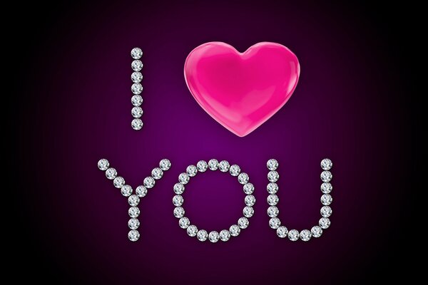 I love you from diamonds