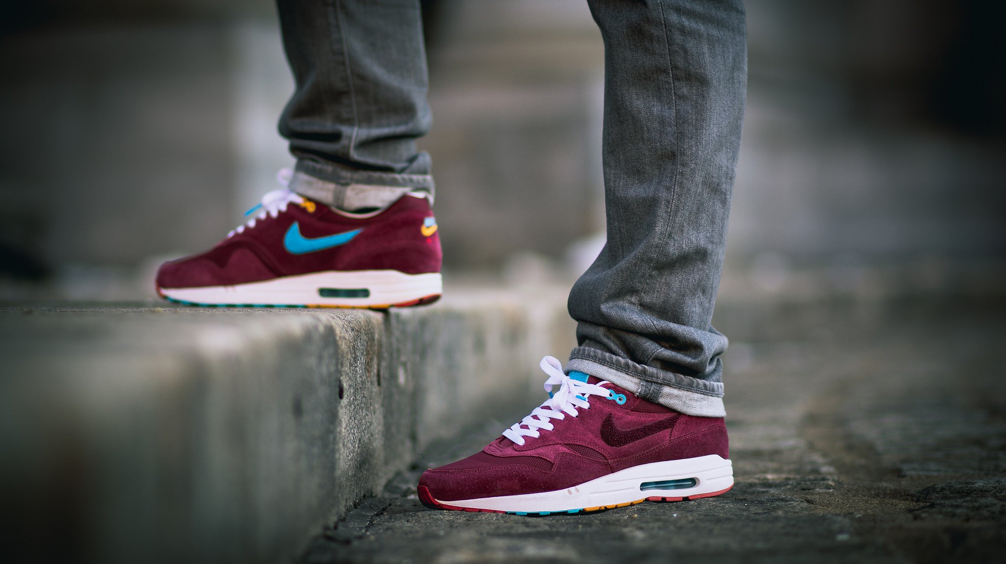 nike патта парра air max 1 джинсы кроссовки