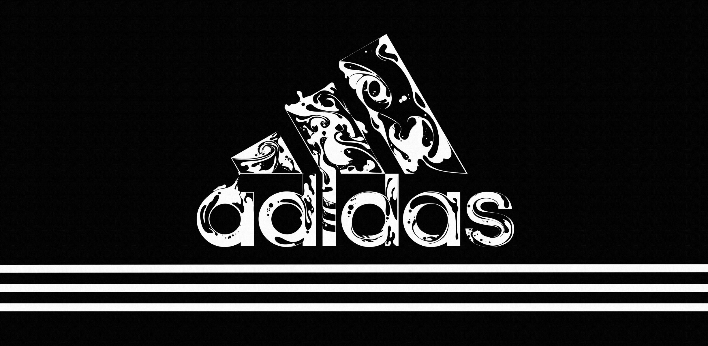 adidas adidas logo rayures fond noir style