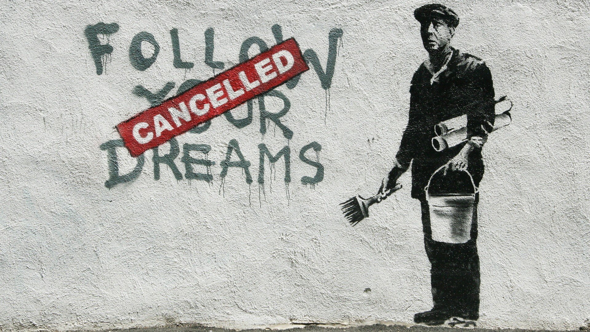 banksy graffiti pared