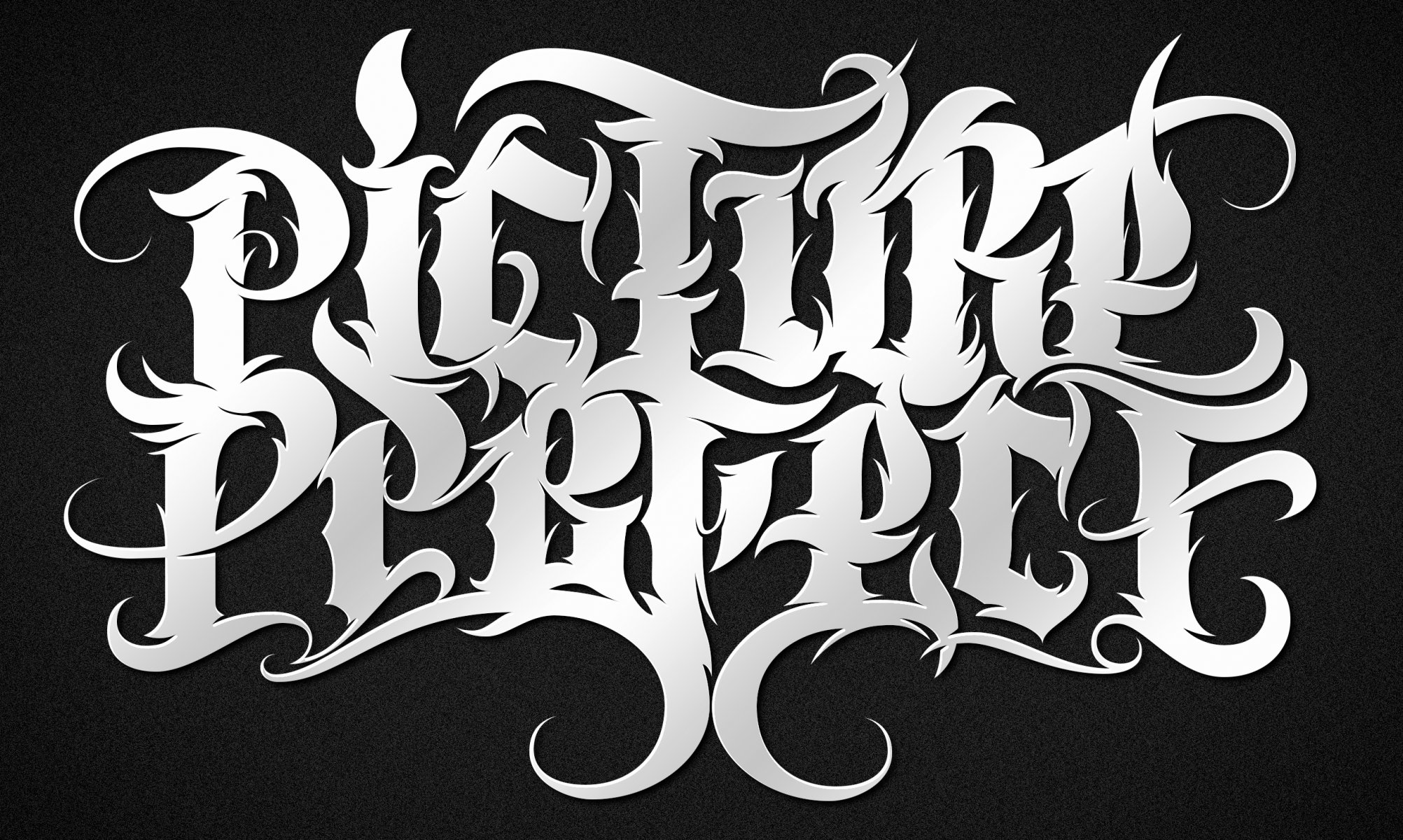 picture perfect lettering lettrage art logo