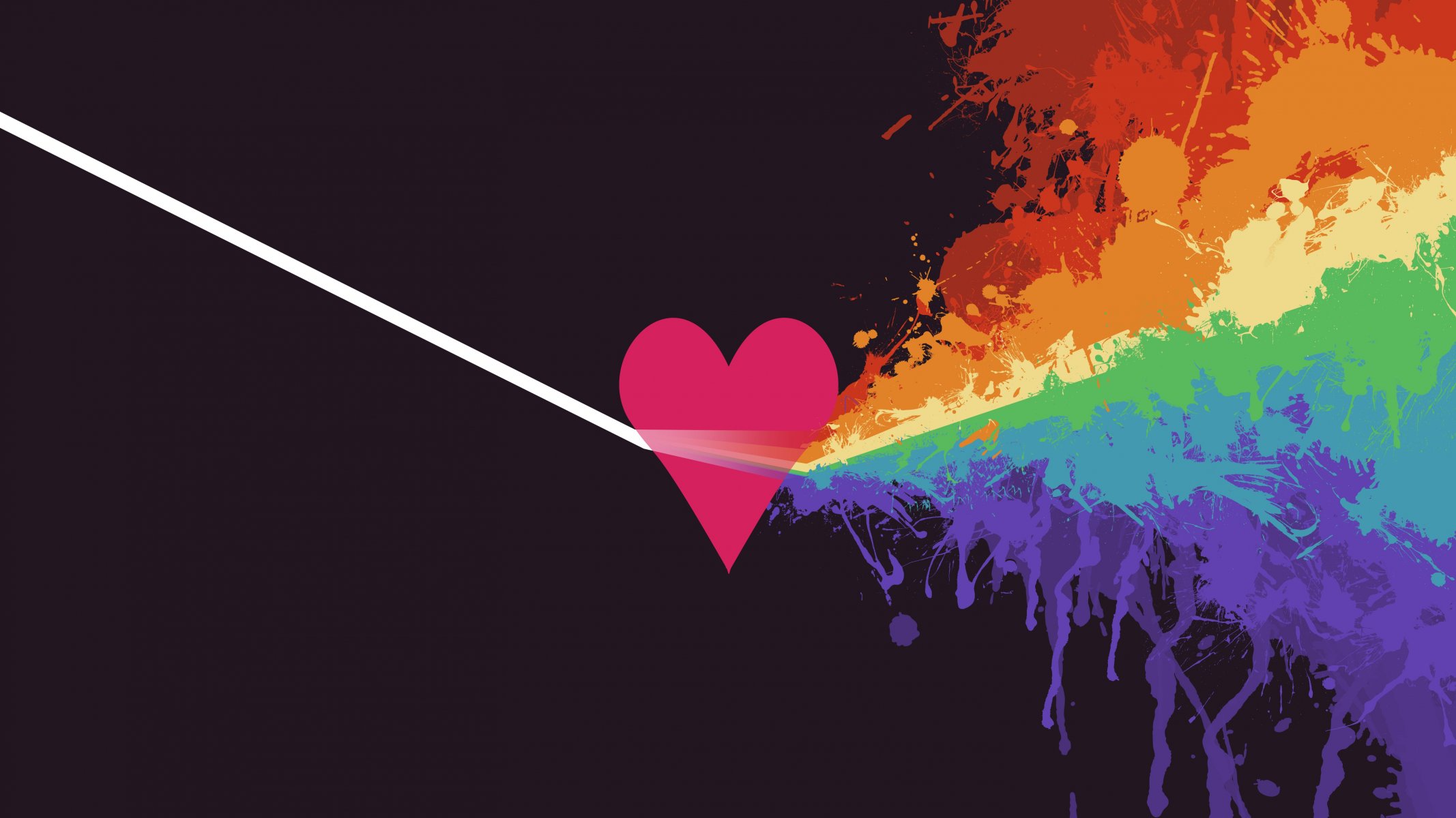 corazón pintura línea fondo