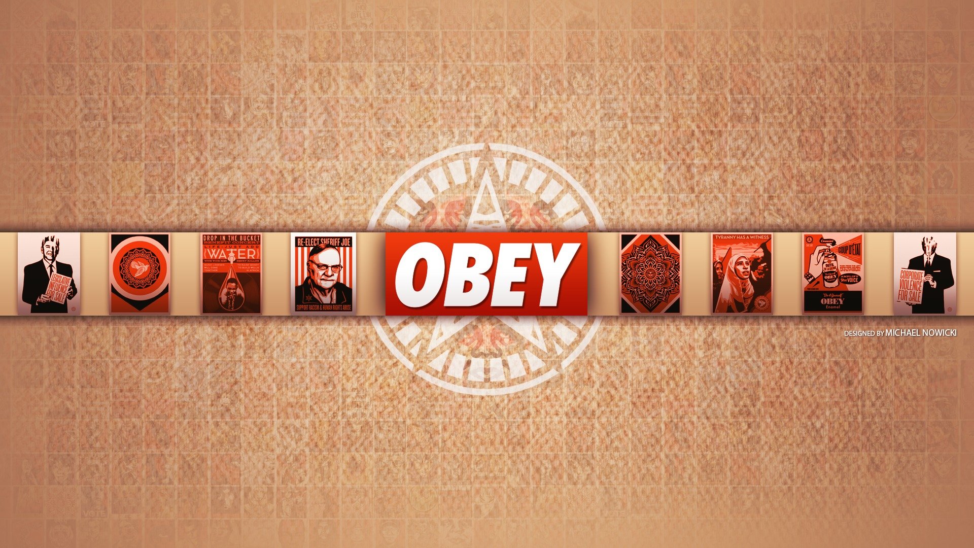 obey wallpaper red