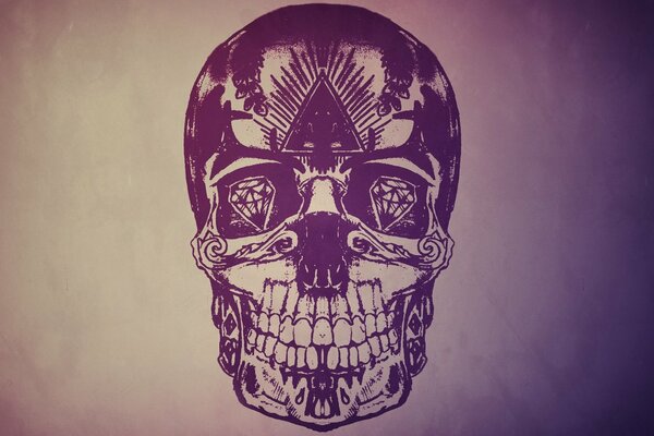 Stylish background with a skull