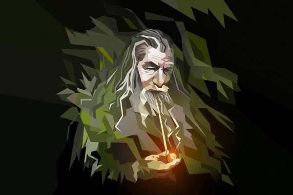 Art Gandalf from the movie The Lord of the Rings