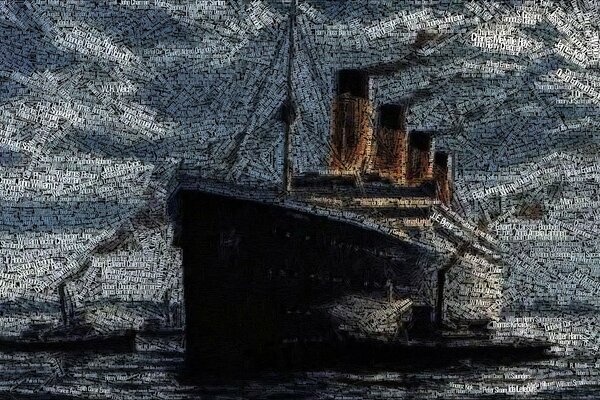 Dibujo del Titanic de la película