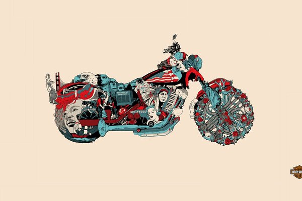 The history of the Harley Davidson motorcycle as the most powerful bike