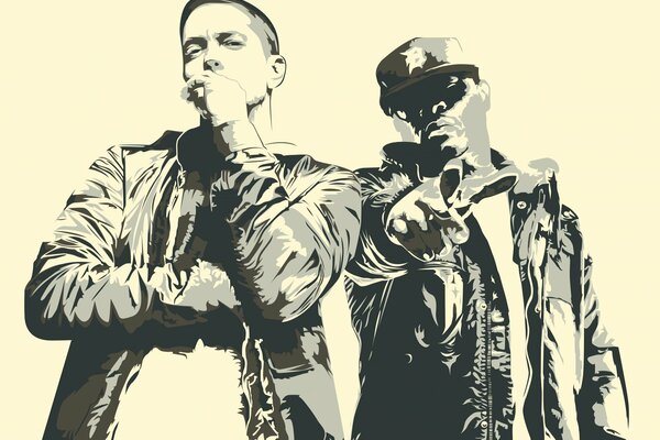 Image graphique des musiciens de bad meets evil