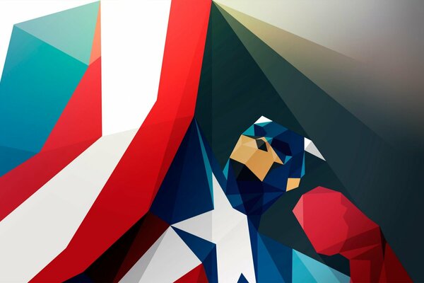 Arte del supereroe di Capitan America