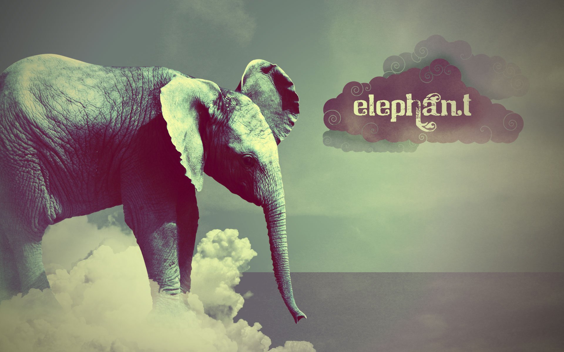 elefant stil wolke