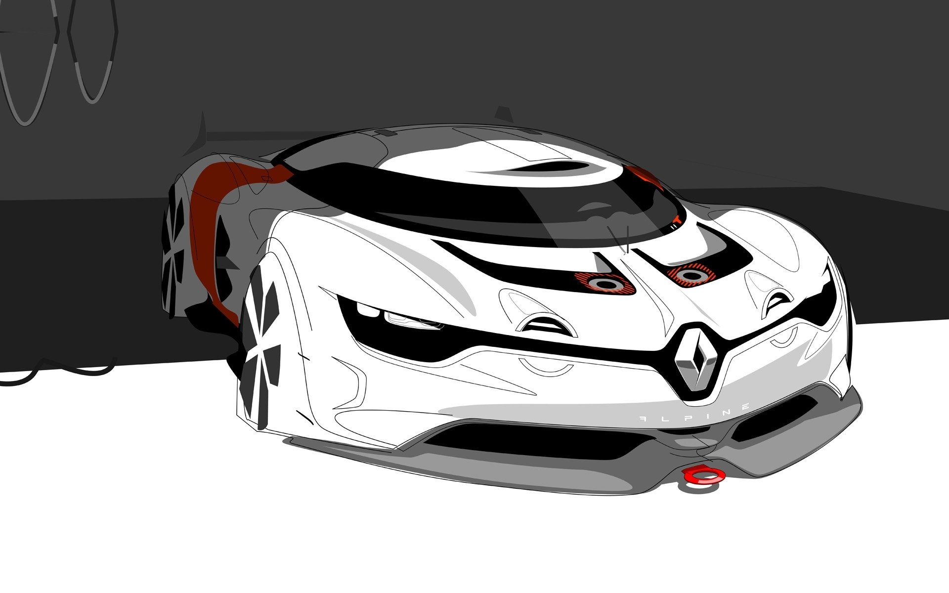 renault alpine a110-50 concepto renault alpine frente arte arte rendnring