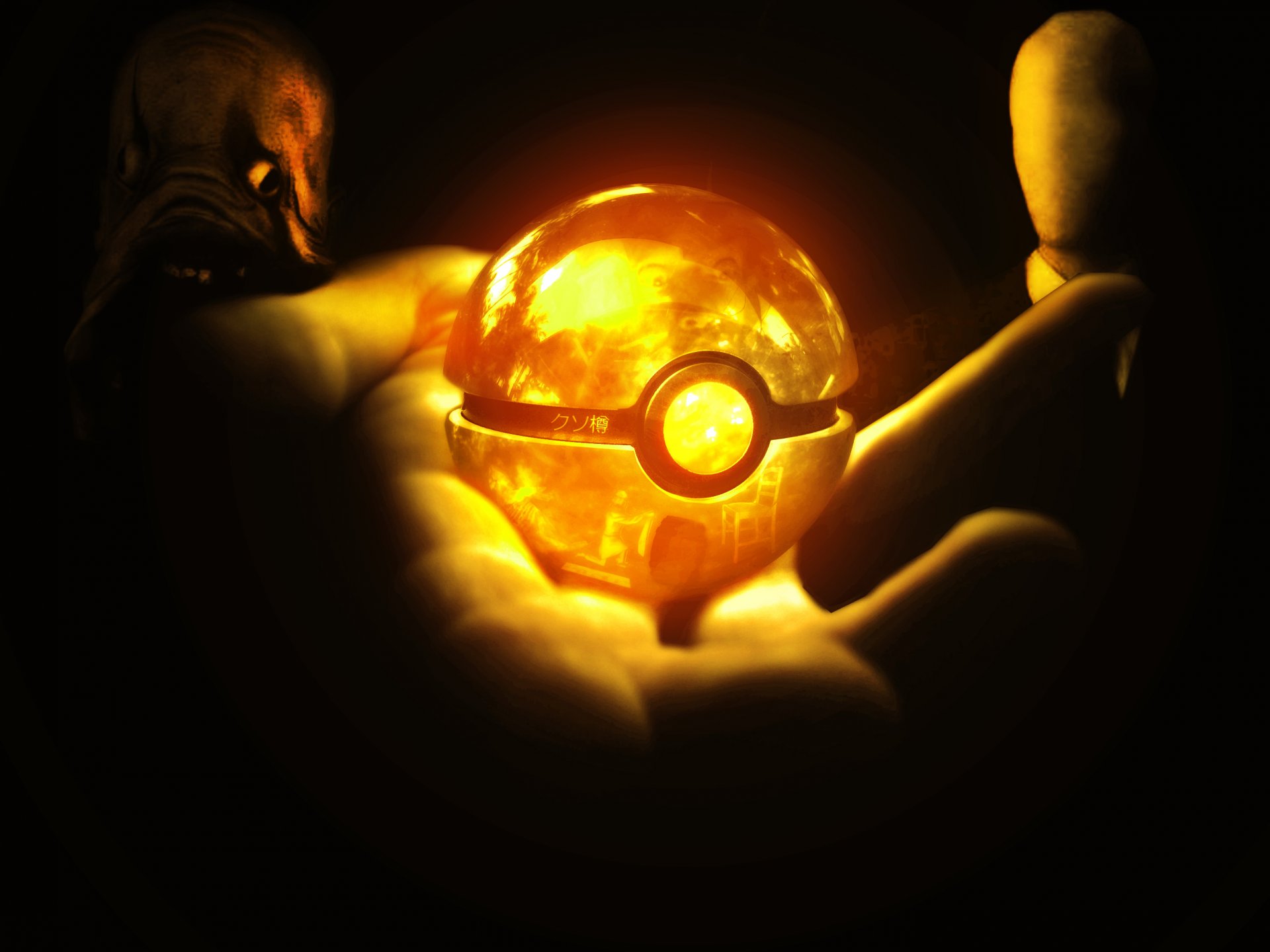 рука pokeball арт