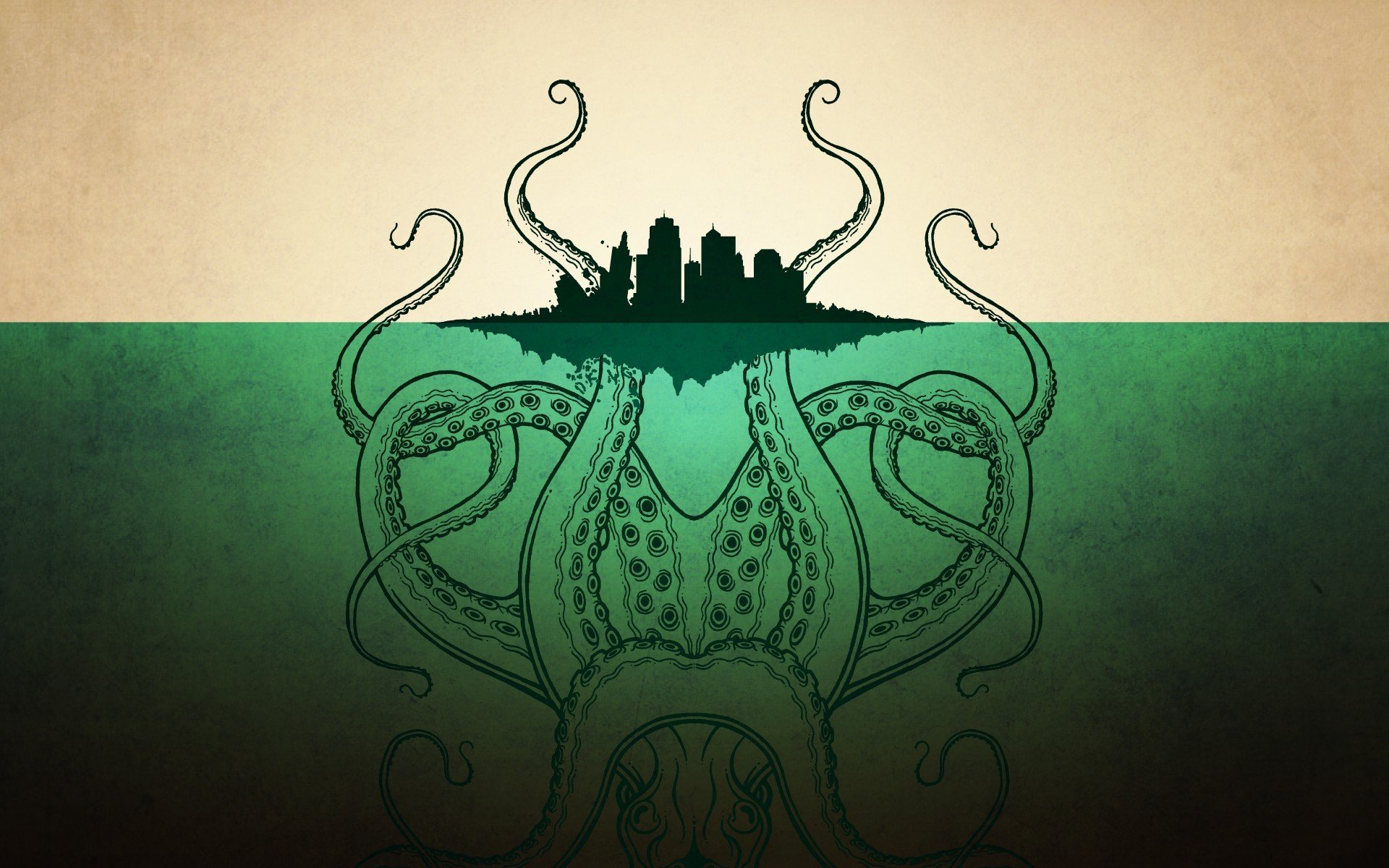 insel stadt monster cthulhu oktopus tentakel