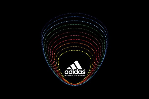 Fondo negro clásico con el logotipo de Adidas